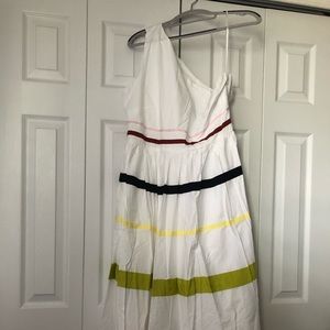 BNWT J Crew A line ribbon stripe dress - size 14